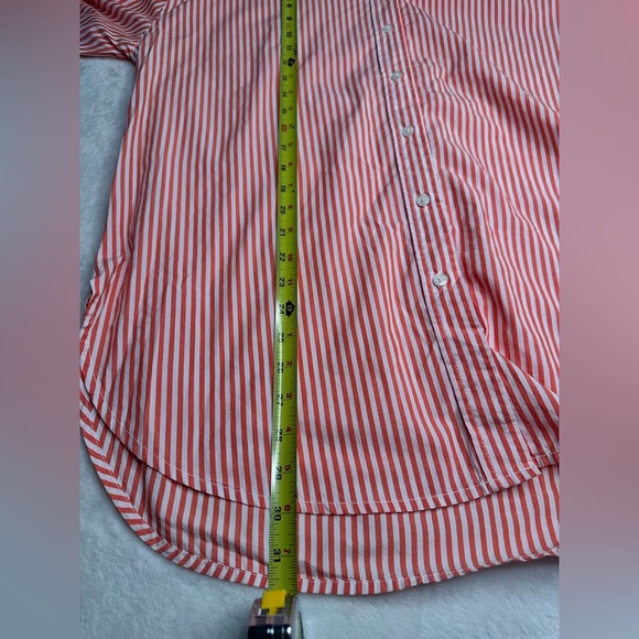 New Universal Thread Button Down Stripes Pocket Long Sleeve Women's Top Size M - Picture 6 of 7